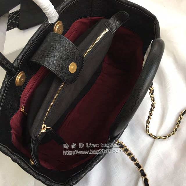 Chanel女包 香奈兒專櫃最新款購物小號手提包 Chanel菱格全皮肩背購物袋 57974  djc4256
